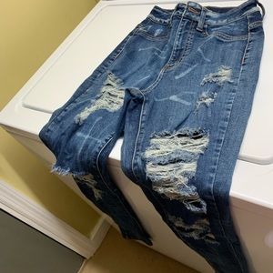 Fashion Nova Distressed High-waisted Jeans
